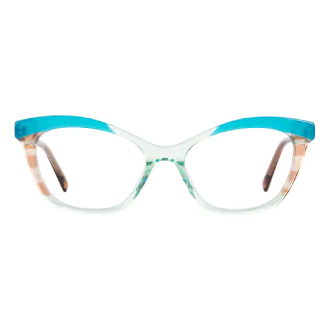 Cat-eye Blue/Green Eyeglasses