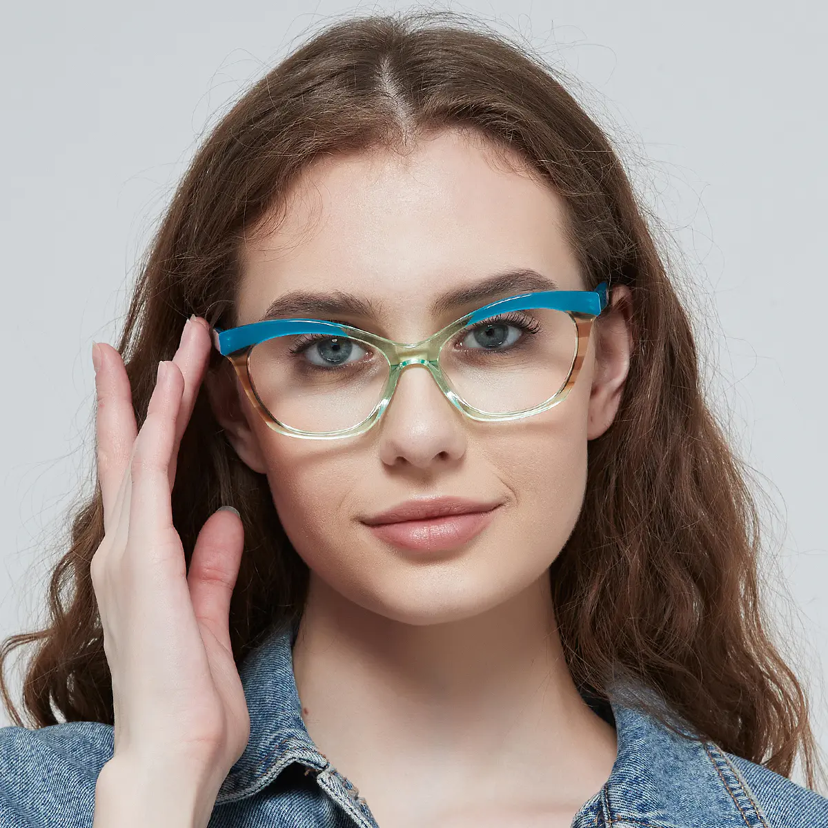 Cat-eye Blue/Green Eyeglasses