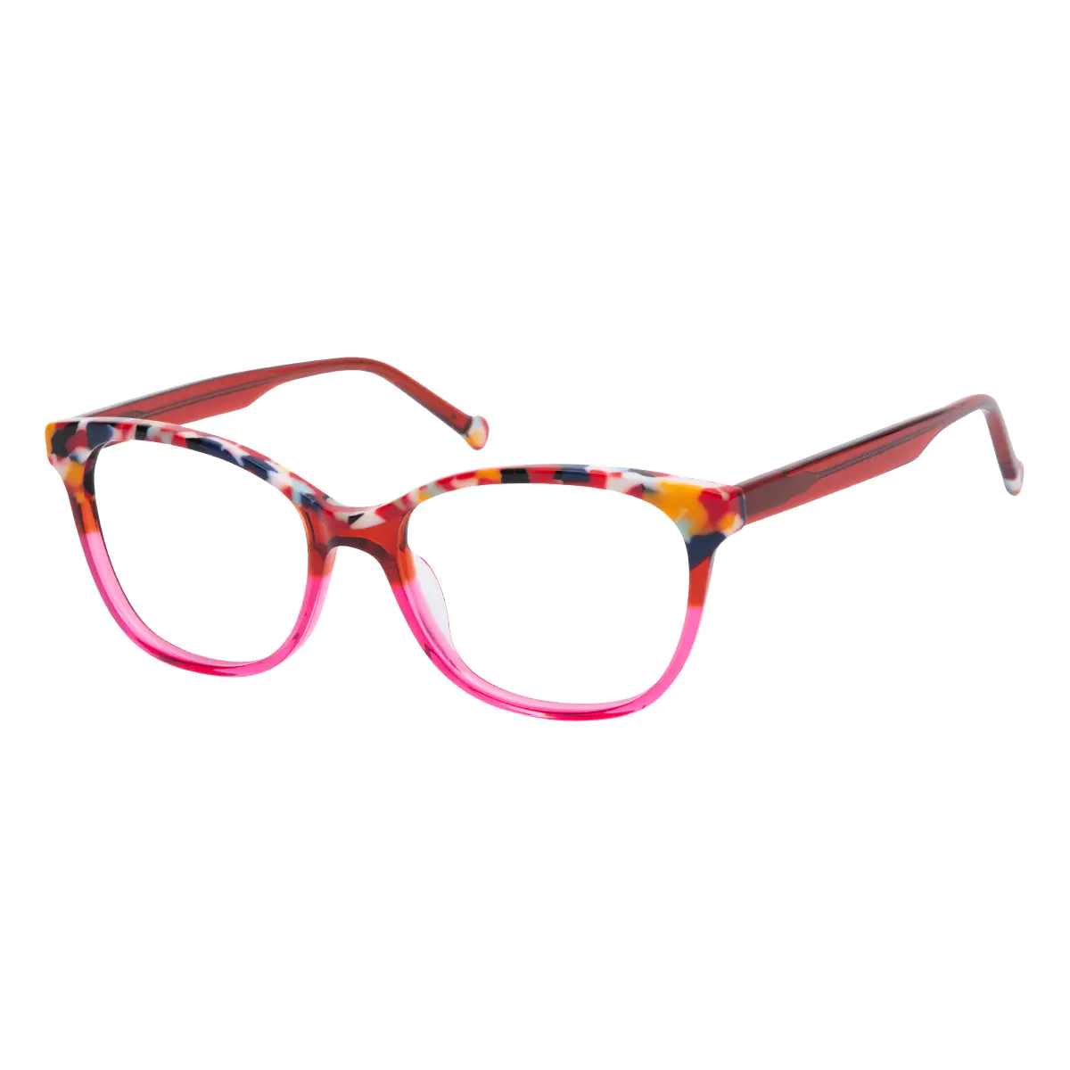 Rectangle Tortoiseshell/Pink Eyeglasses