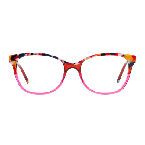 Rectangle Tortoiseshell/Pink Eyeglasses