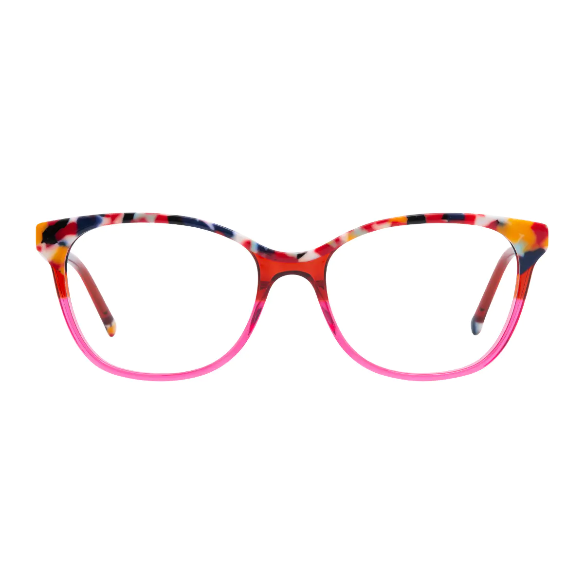 Rectangle Tortoiseshell/Pink Eyeglasses
