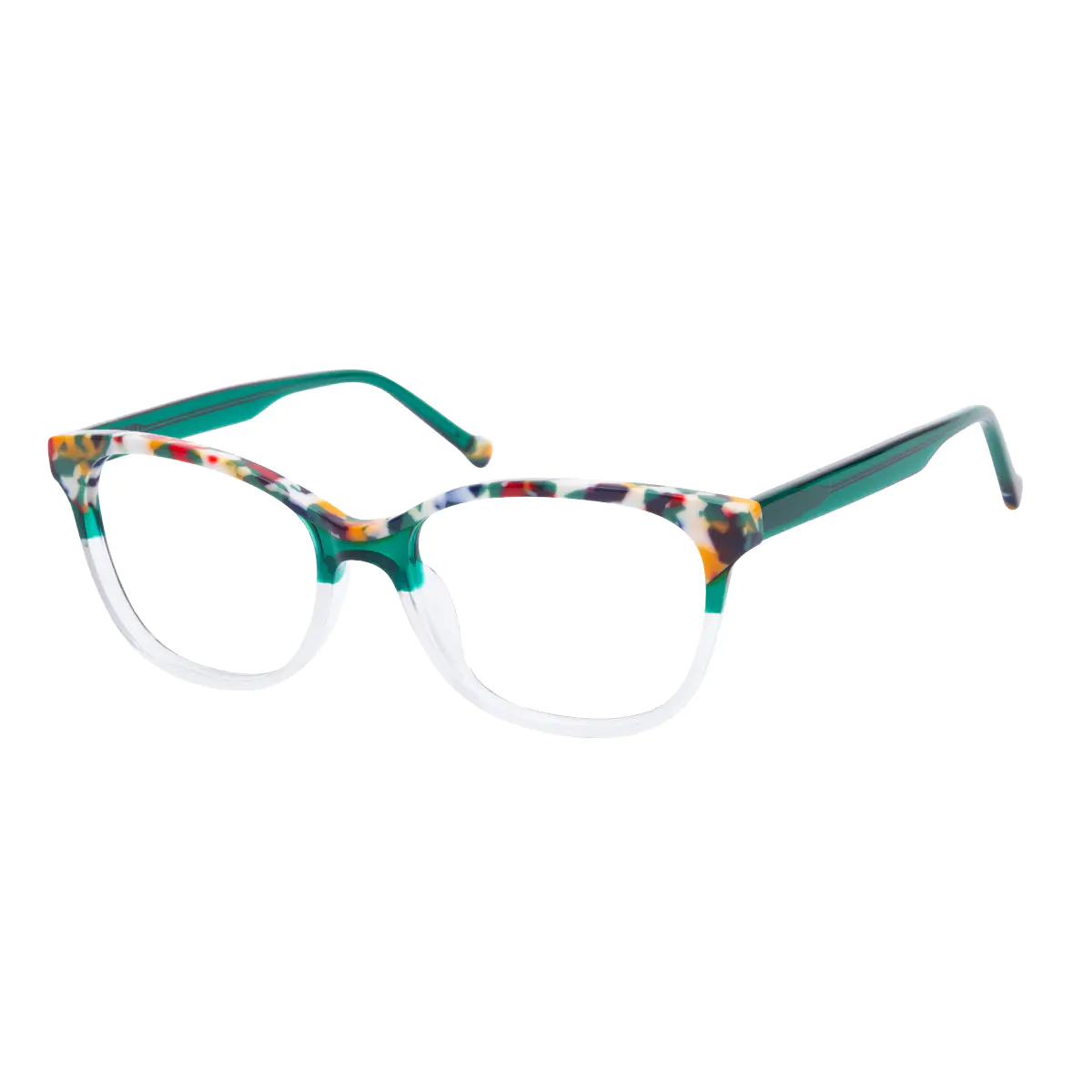 Rectangle Tortoiseshell/Clear Eyeglasses