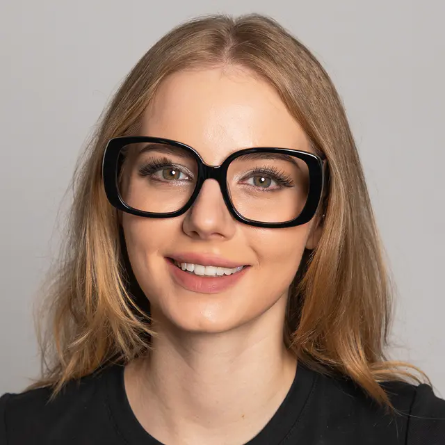 Square Black Eyeglasses
