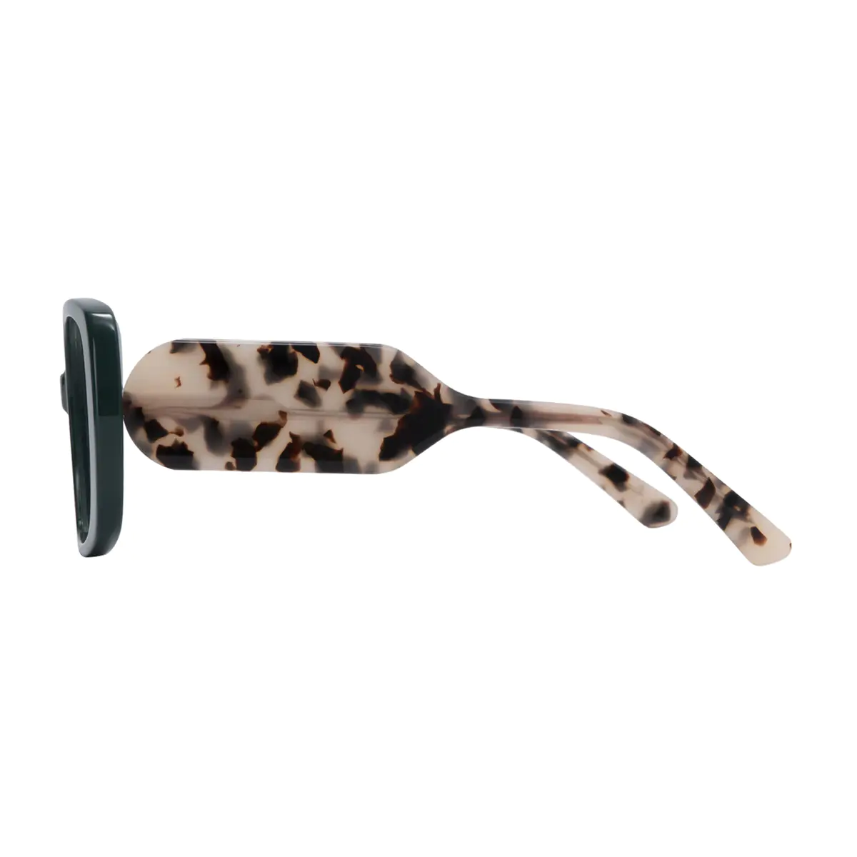 Square Dark Green Eyeglasses