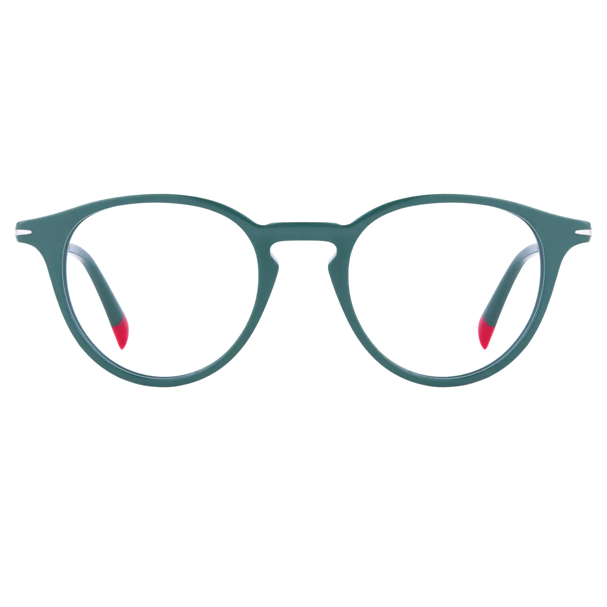 Oval Dark Green Eyeglasses