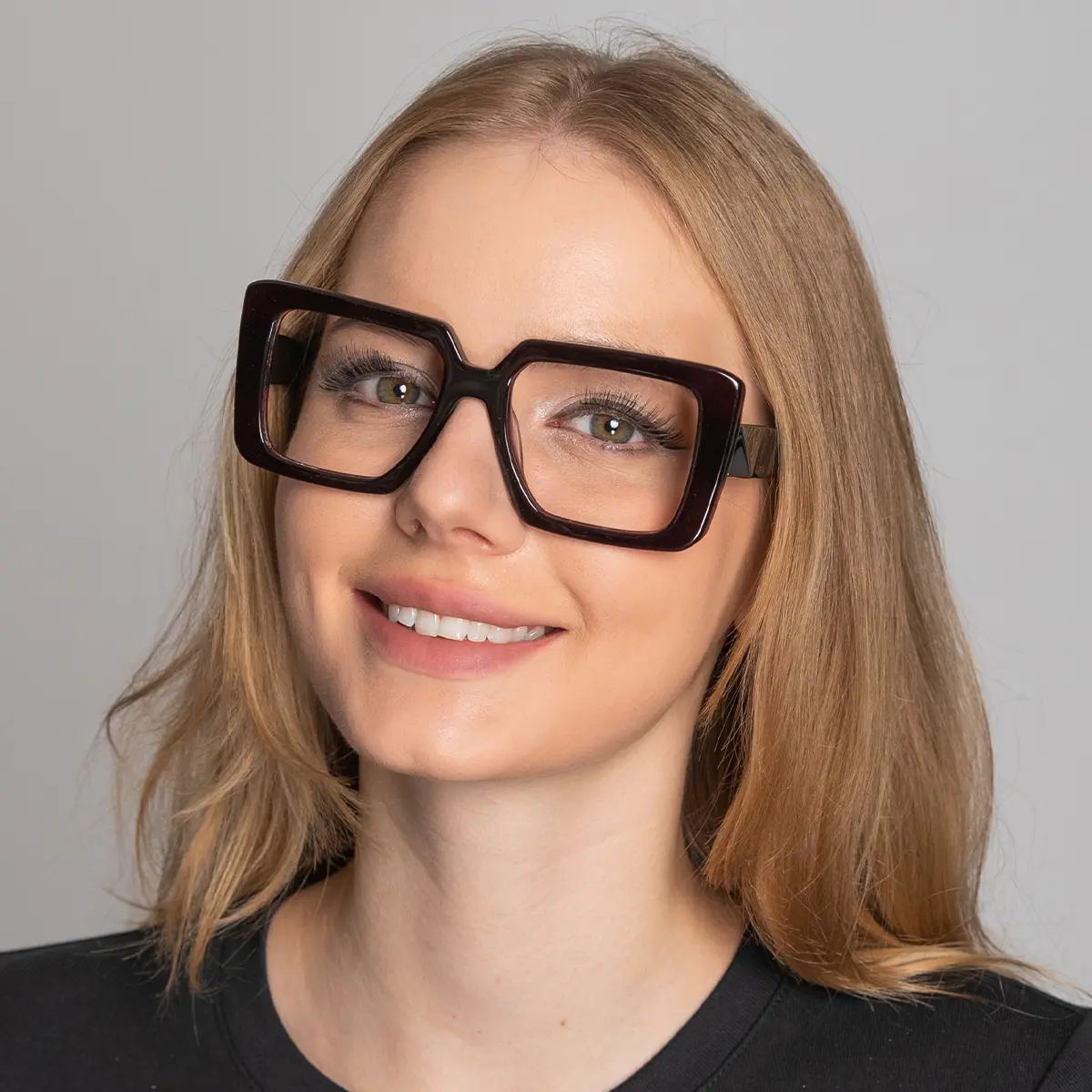 Square Brown Eyeglasses