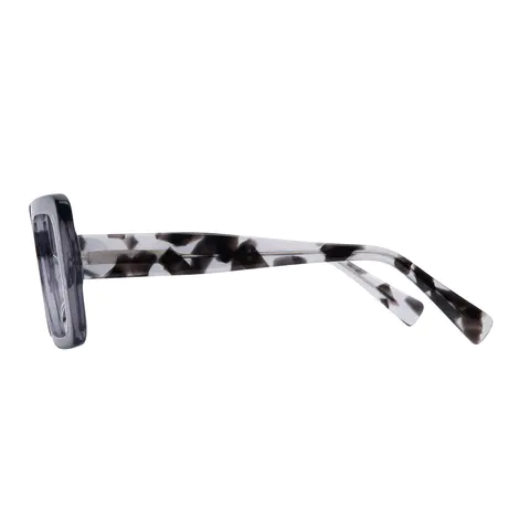 Square Transparent Gray Eyeglasses