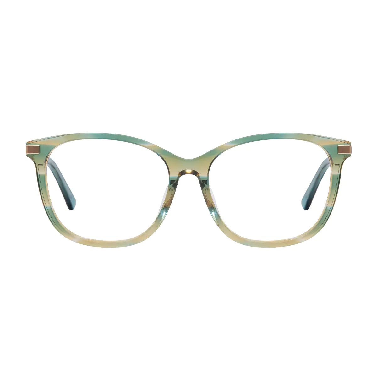 Rectangle Green Eyeglasses