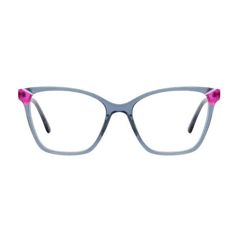Cat-eye Transparent Blue Eyeglasses