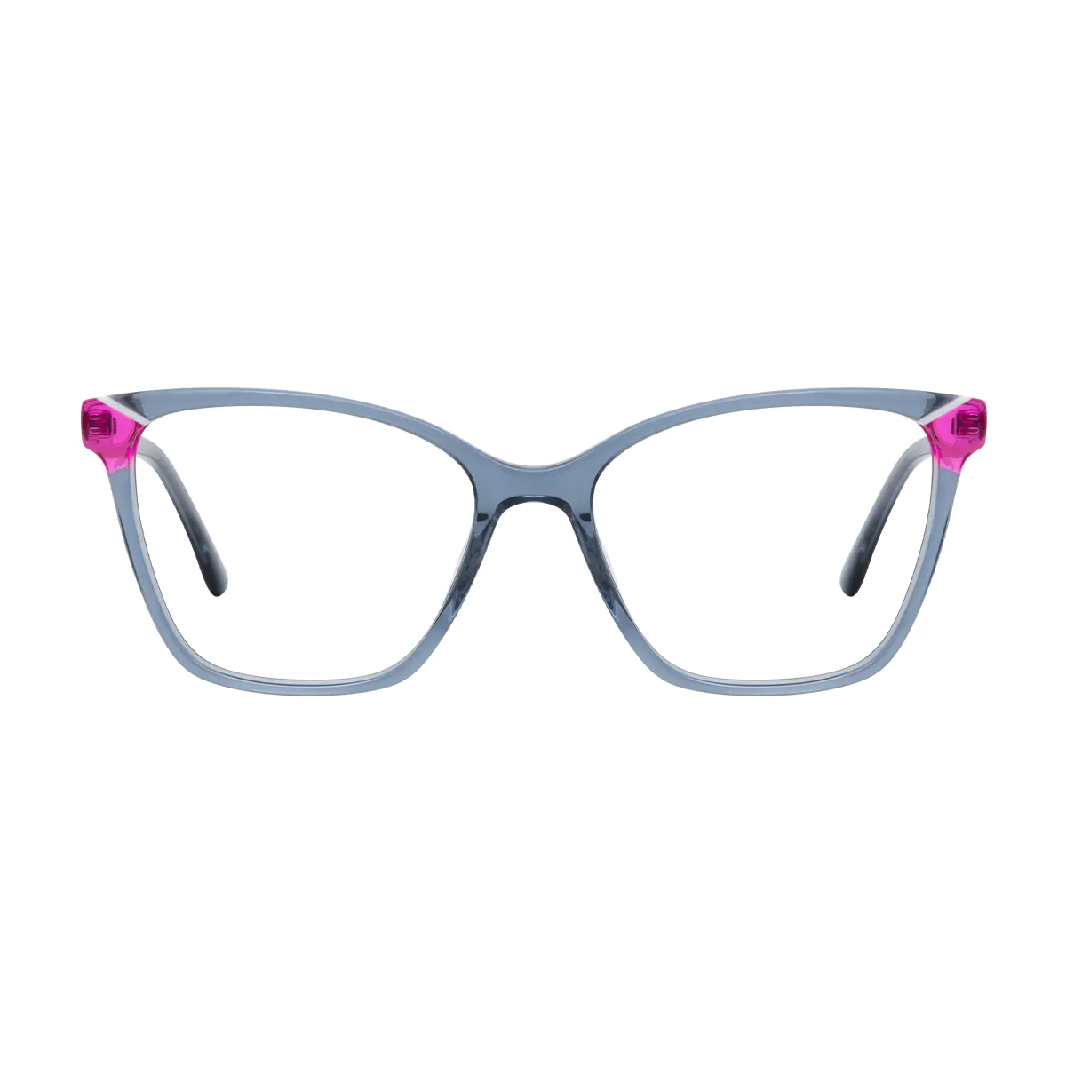 Cat-eye Transparent Blue Eyeglasses