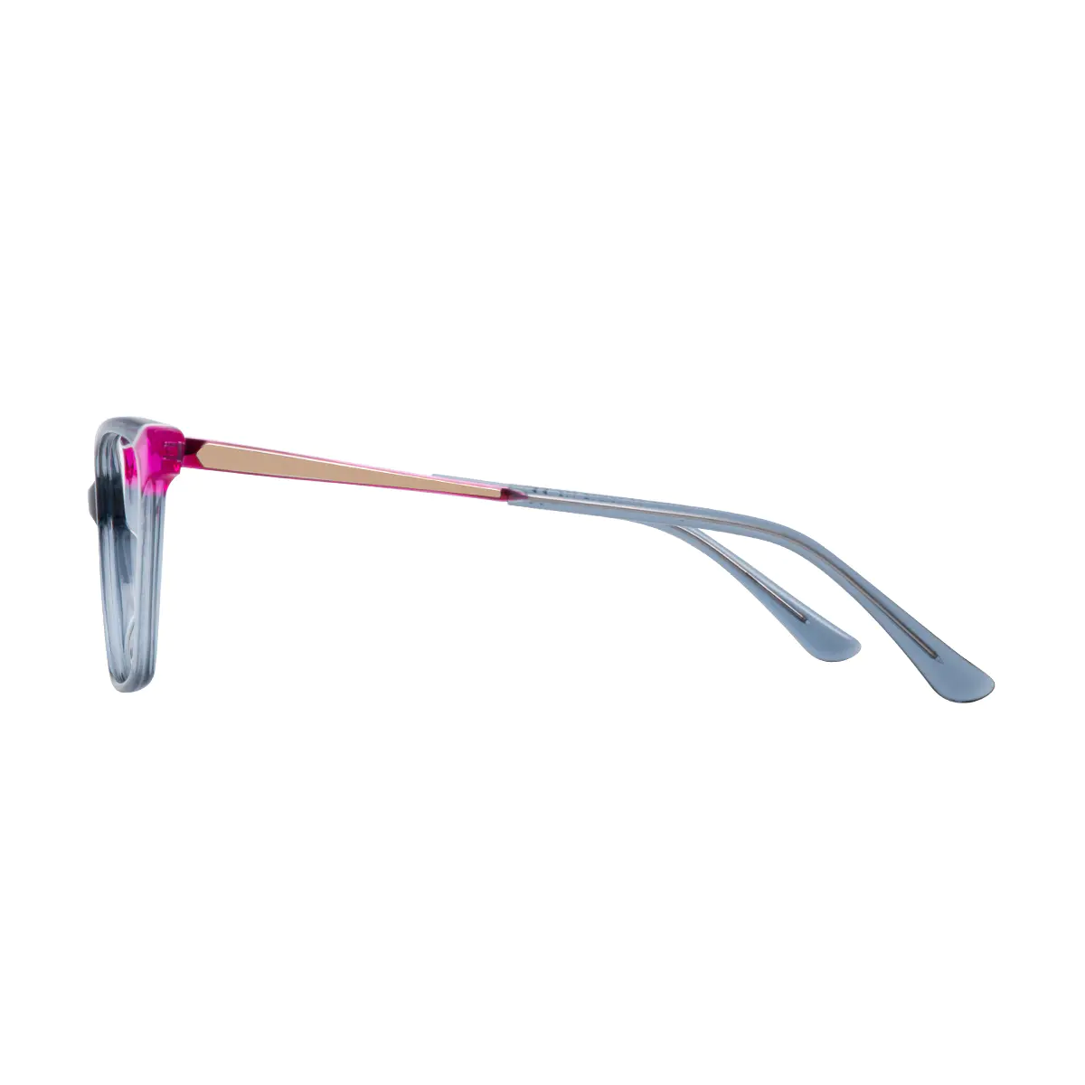Cat-eye Transparent Blue Eyeglasses