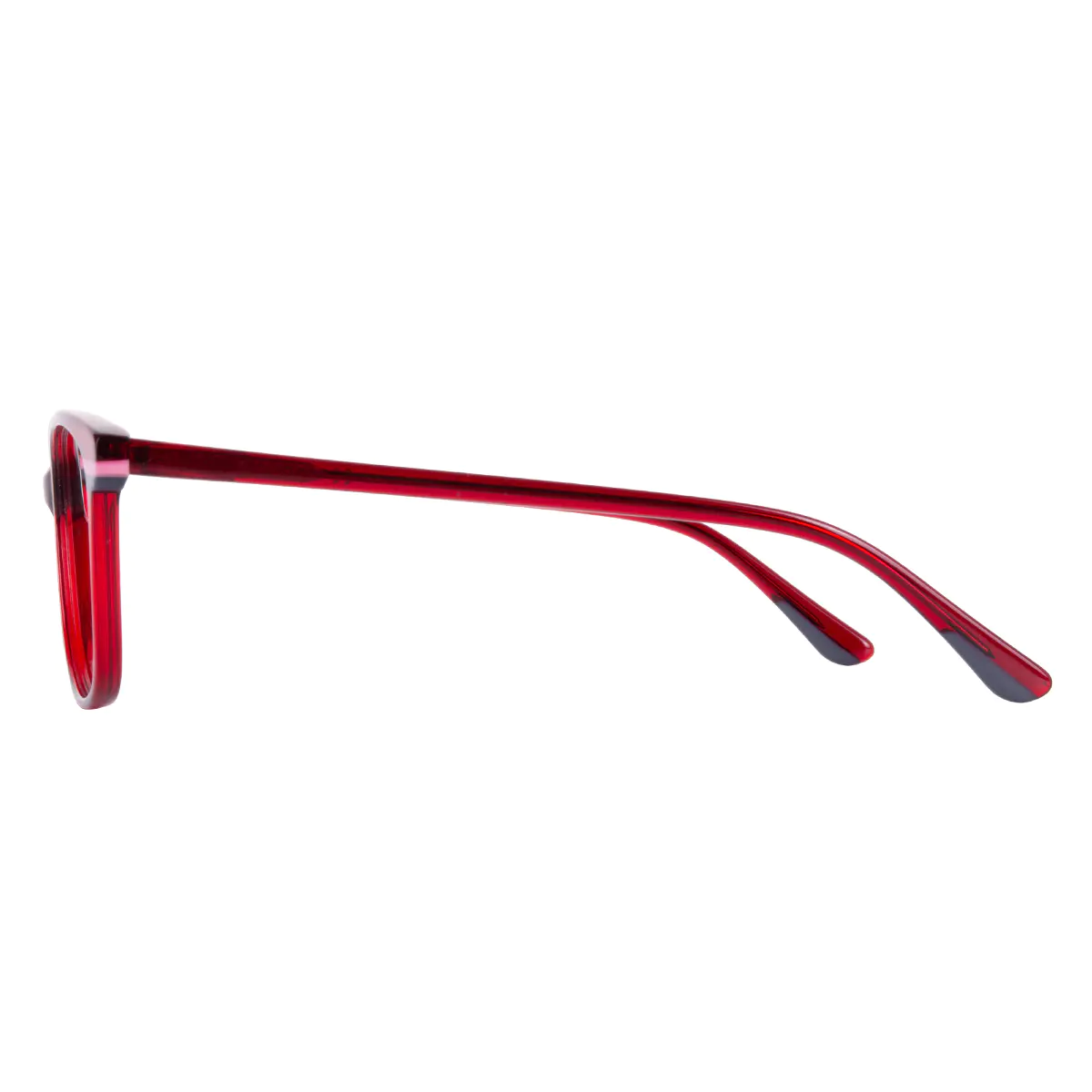 Rectangle Transparent Red Eyeglasses