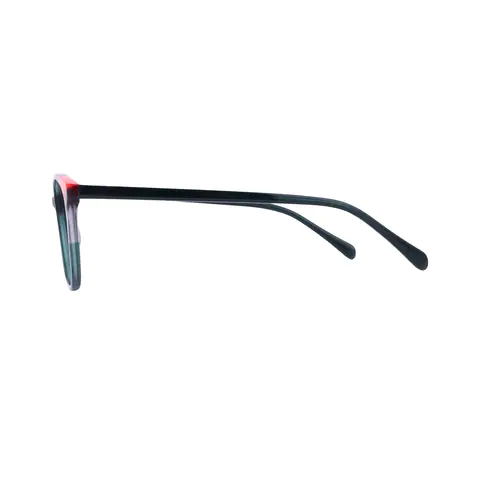 Oval Dark Green Eyeglasses
