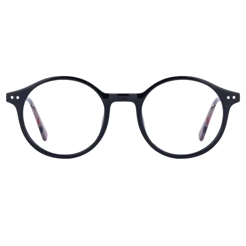 Round Black Eyeglasses