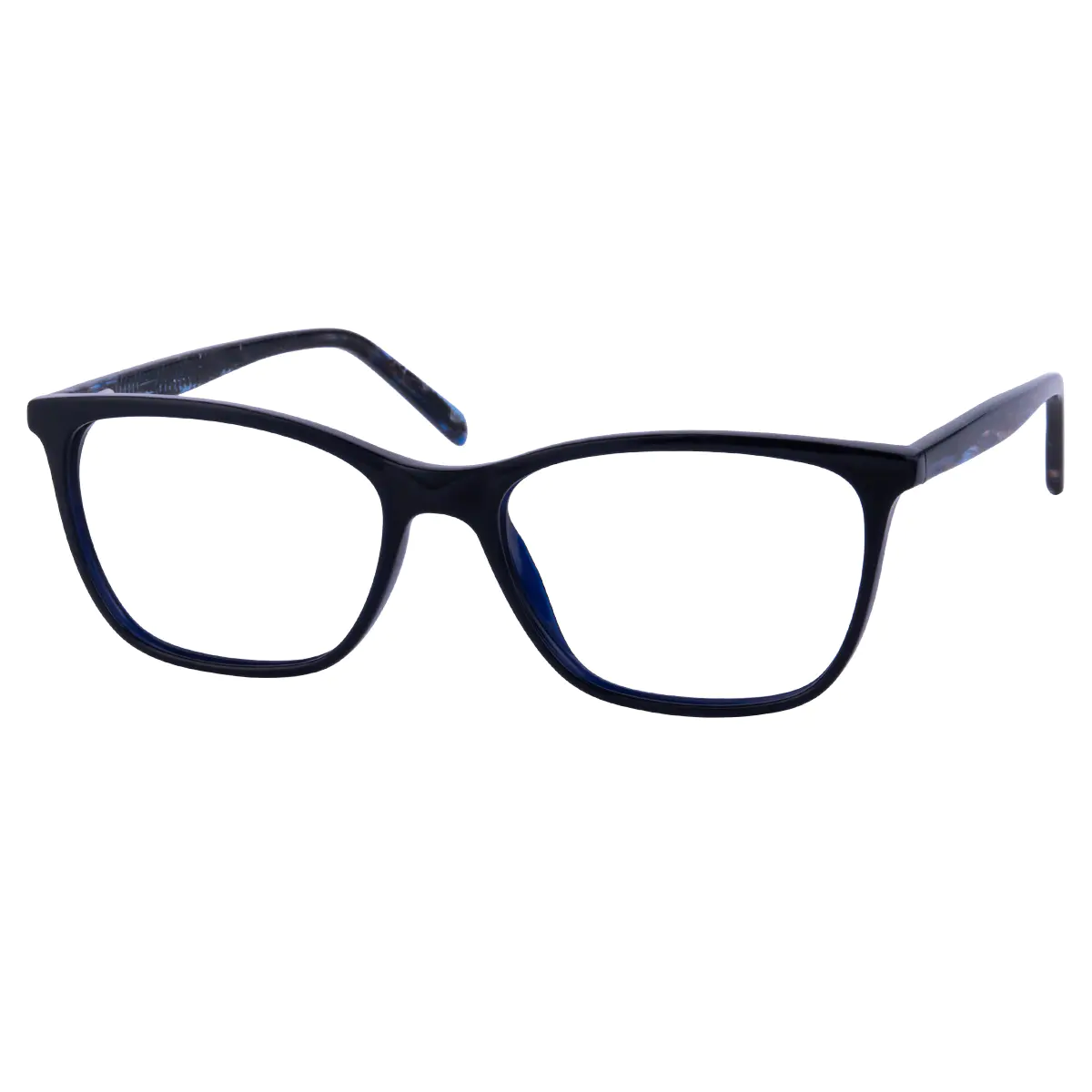 Rectangle Blue Eyeglasses