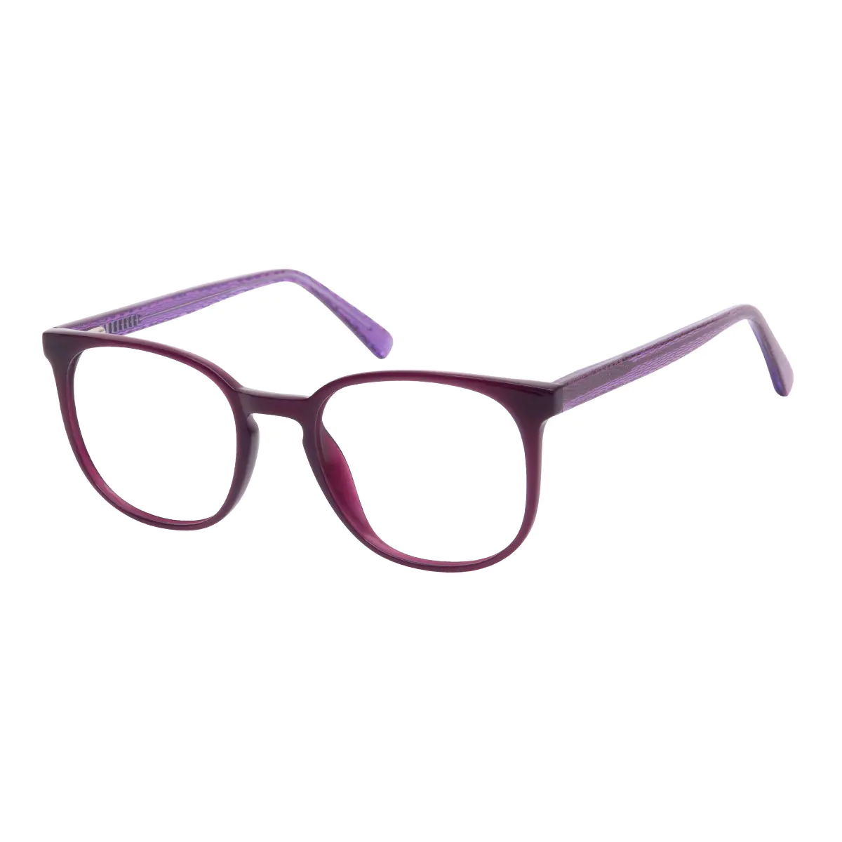 Round Purple Eyeglasses