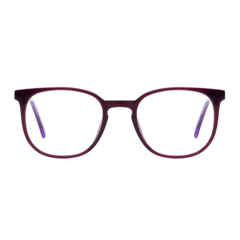 Round Purple Eyeglasses