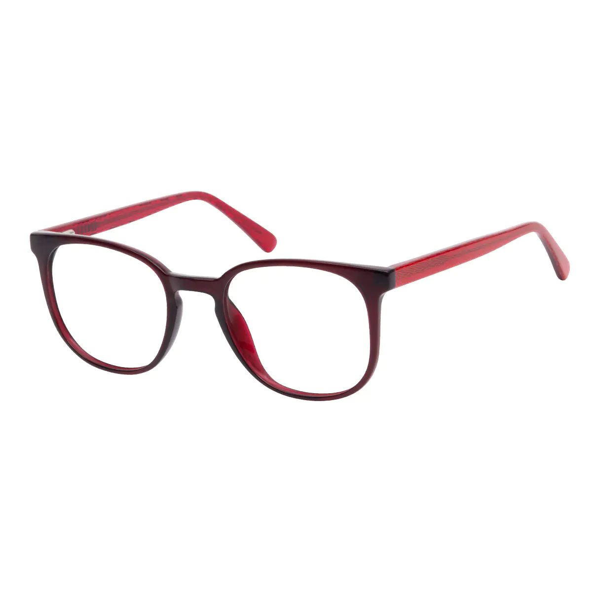 Round Red Eyeglasses