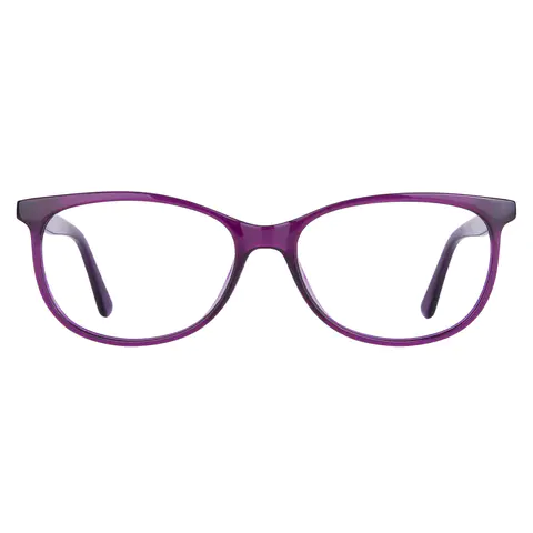 Oval Purple Eyeglasses