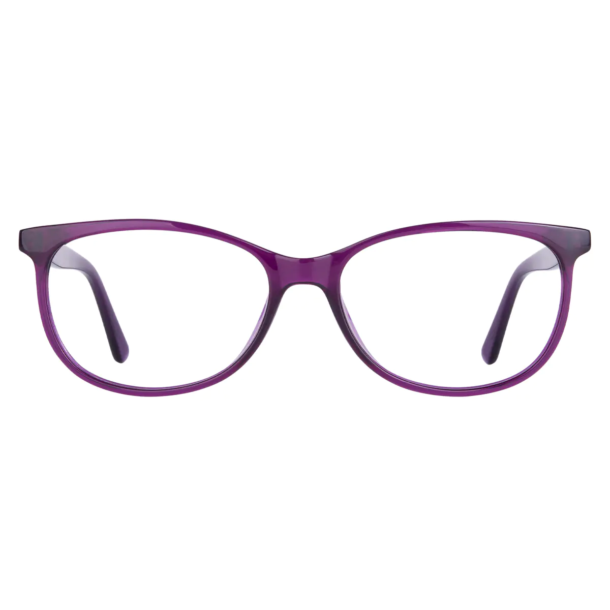 Oval Purple Eyeglasses