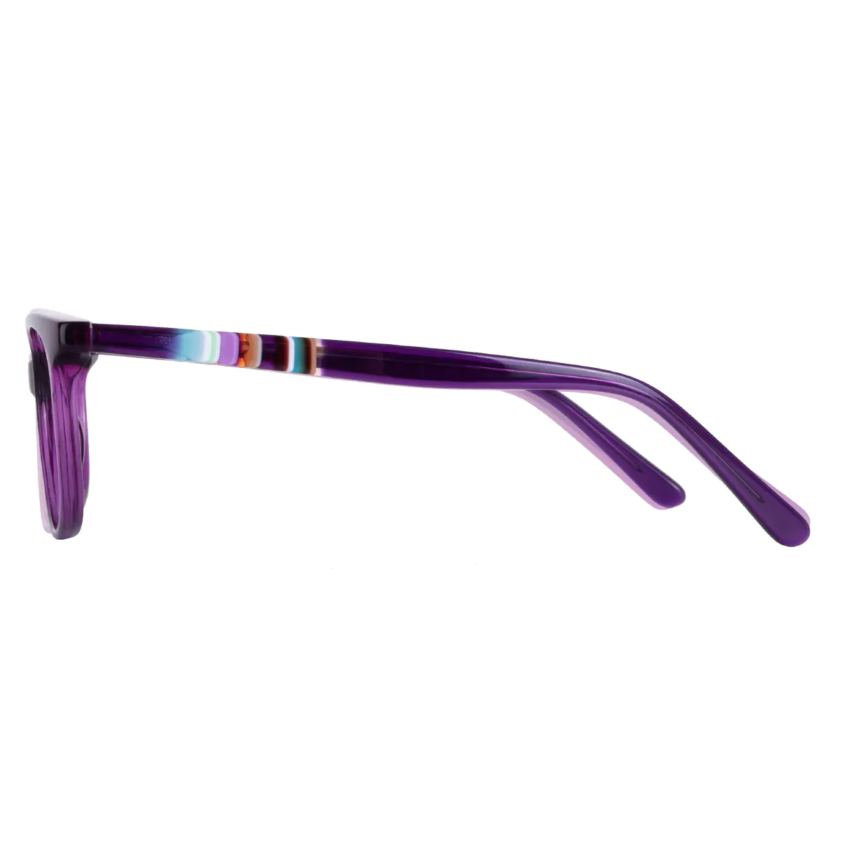 Oval Purple Eyeglasses