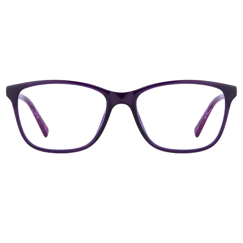 Rectangle Purple Eyeglasses