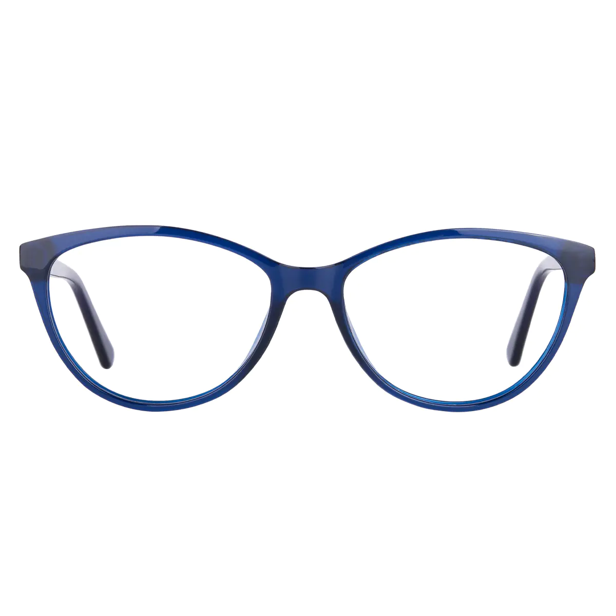 Oval Blue Eyeglasses