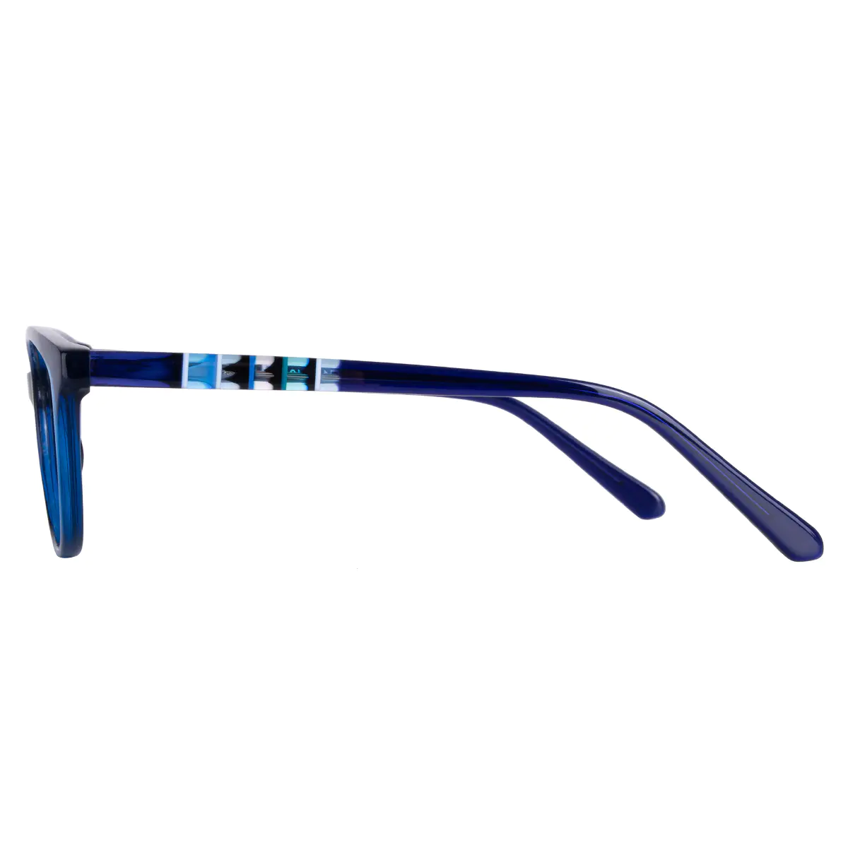 Oval Blue Eyeglasses