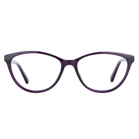 Oval Purple Eyeglasses