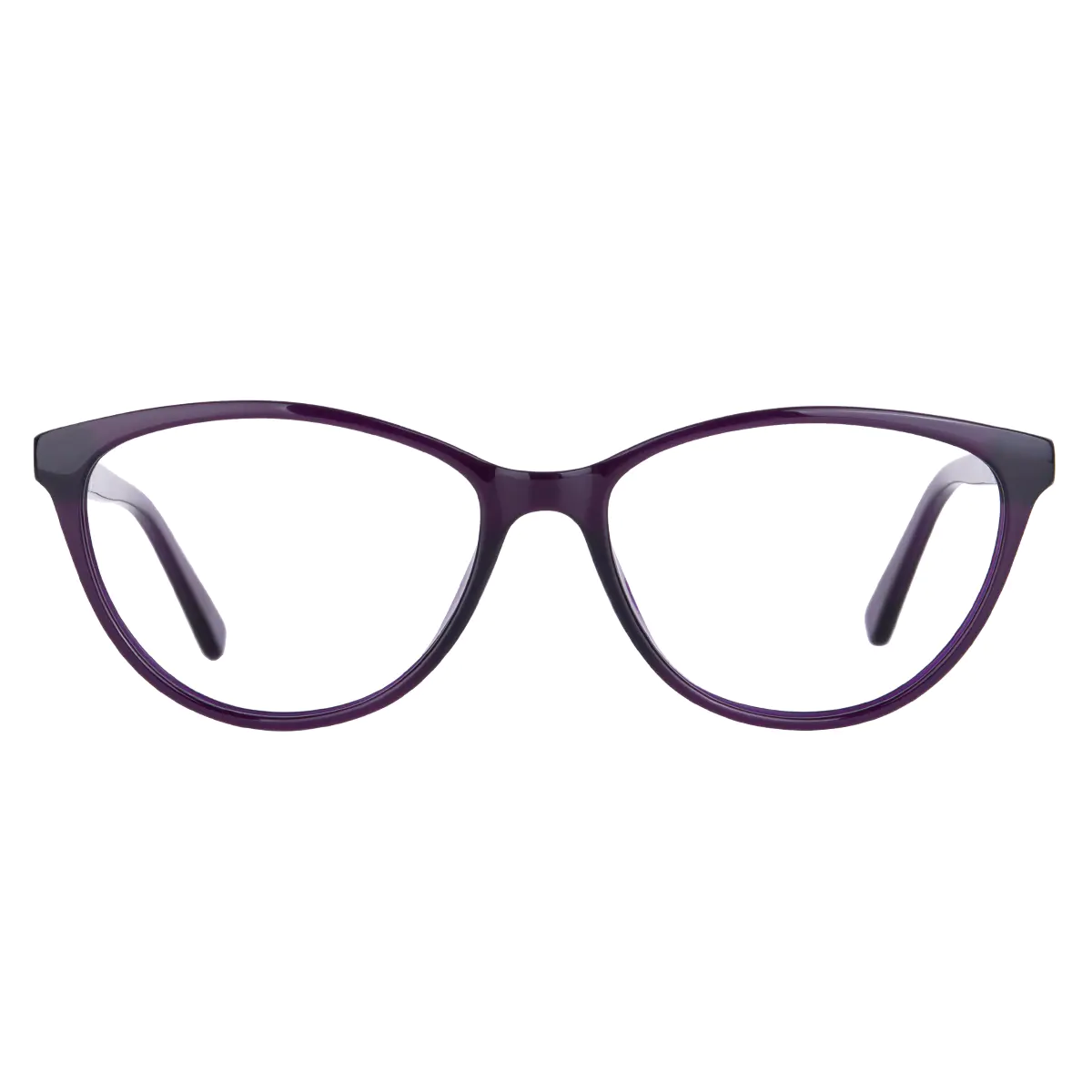 Oval Purple Eyeglasses