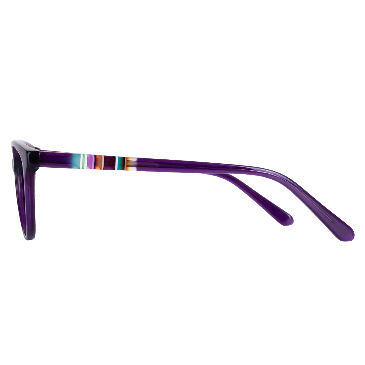 Oval Purple Eyeglasses