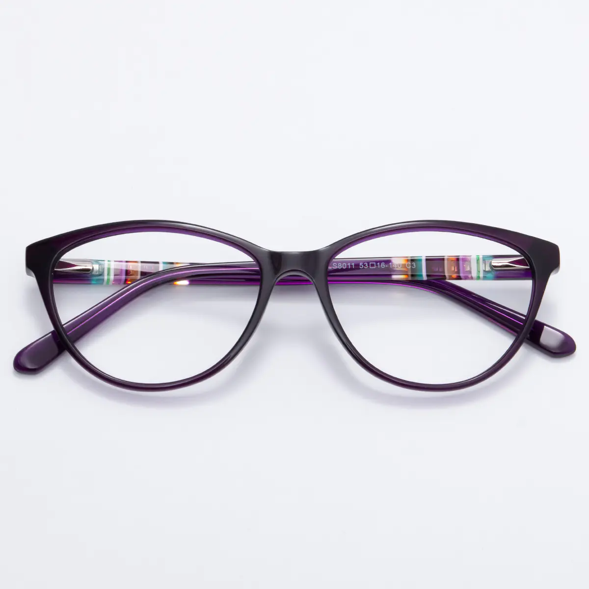 Oval Purple Eyeglasses