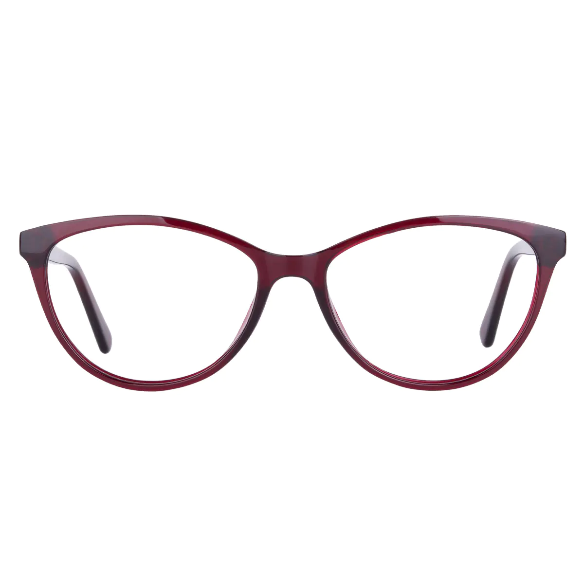 Oval Red Eyeglasses