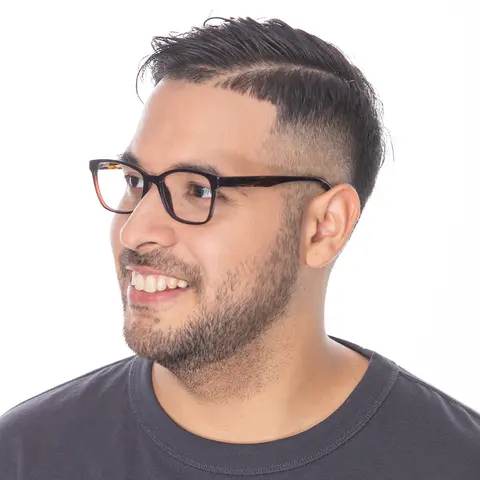 Rectangle Brown Eyeglasses