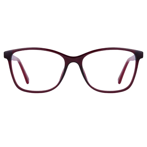 Square Red Eyeglasses