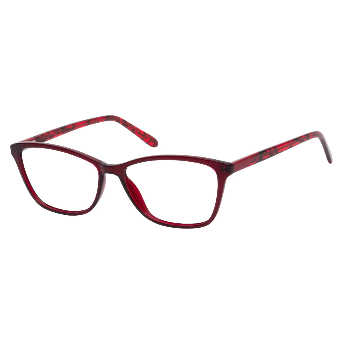 Rectangle Red Eyeglasses