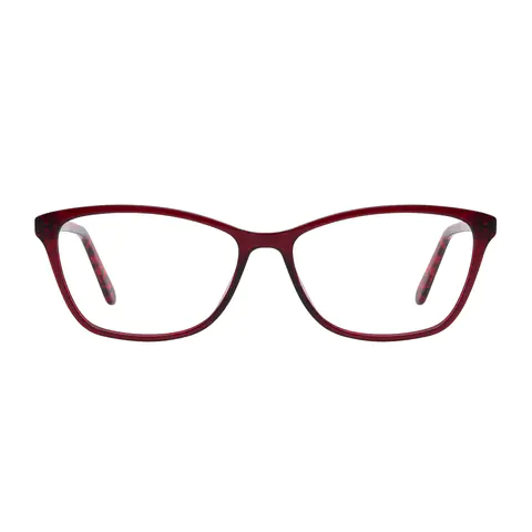 Rectangle Red Eyeglasses