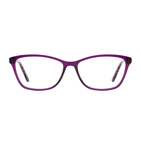Rectangle Purple Eyeglasses