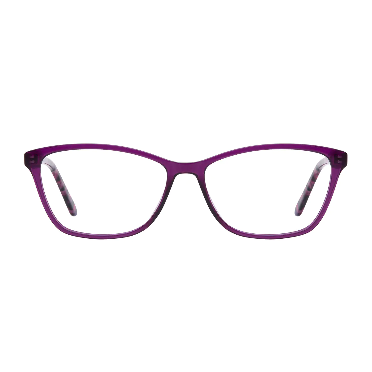 Rectangle Purple Eyeglasses