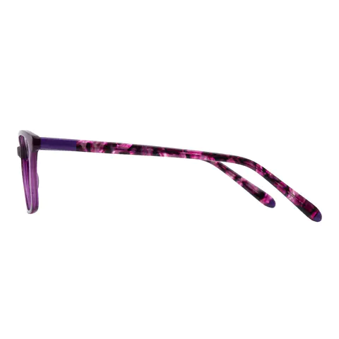 Rectangle Purple Eyeglasses