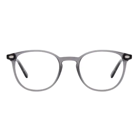 Round Grey Eyeglasses