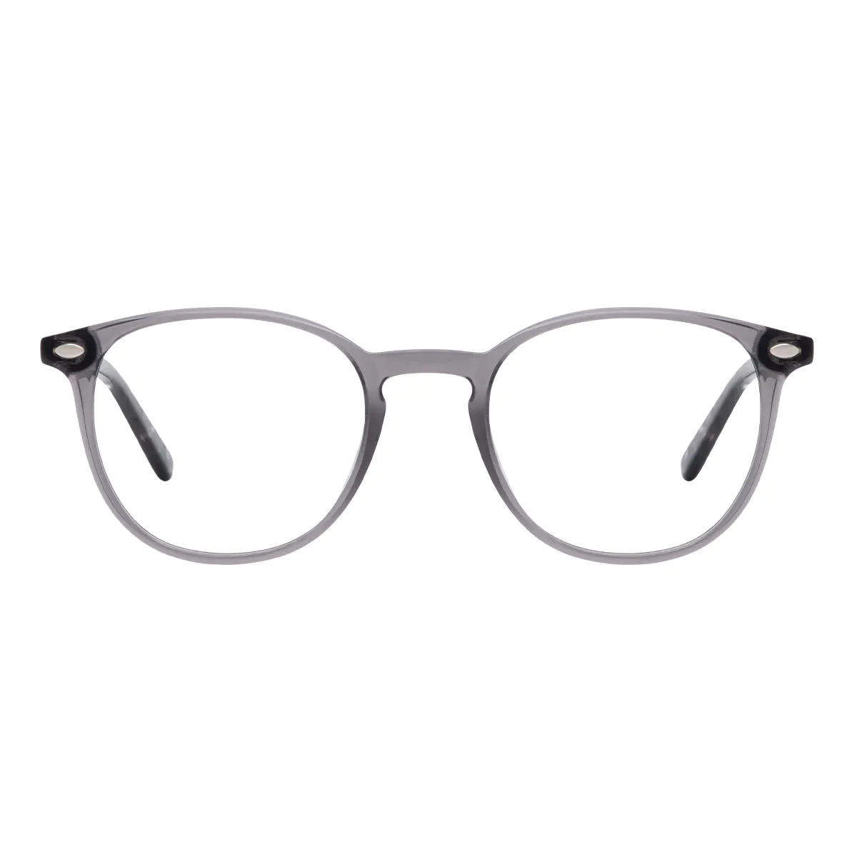 Round Grey Eyeglasses
