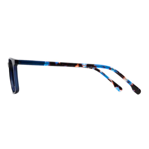 Rectangle Blue Eyeglasses