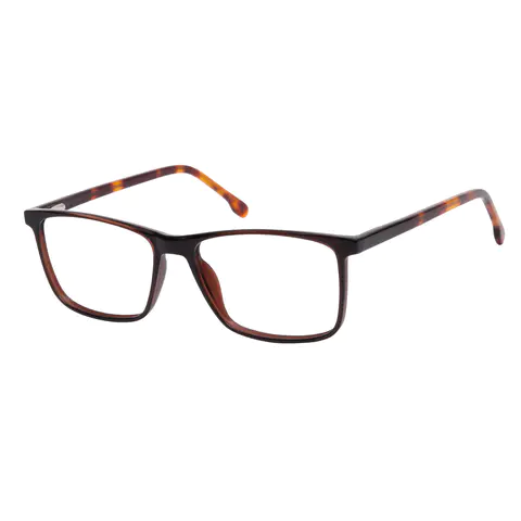 Rectangle Brown Eyeglasses