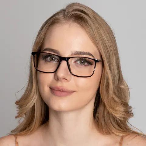 Rectangle Grey Eyeglasses