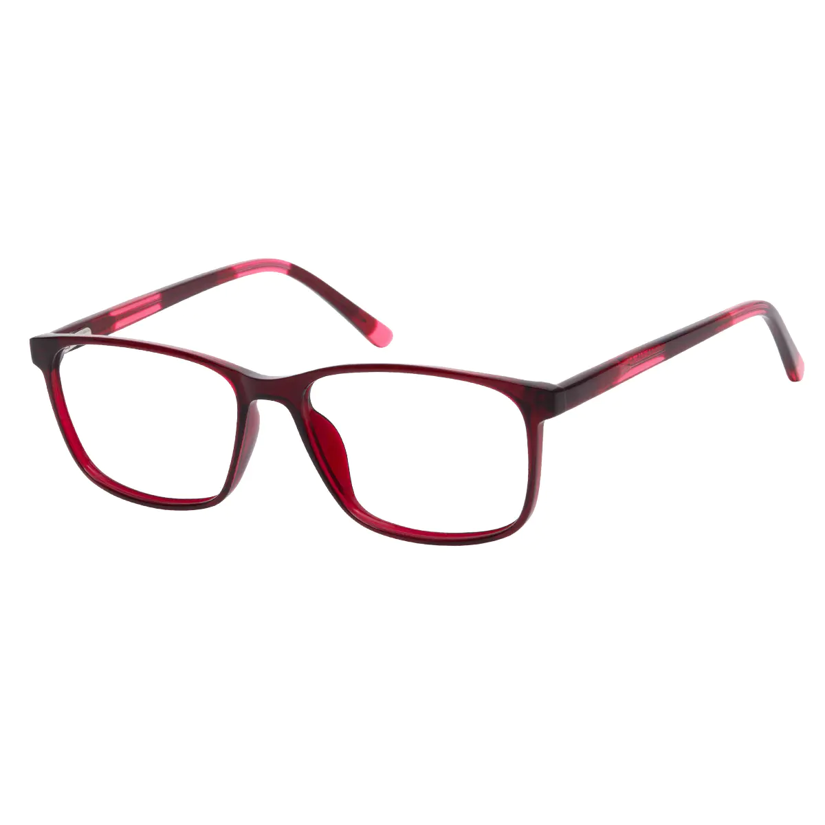 Rectangle Red Eyeglasses