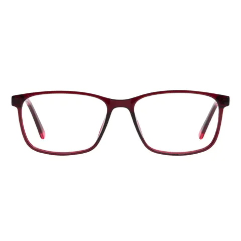 Rectangle Red Eyeglasses