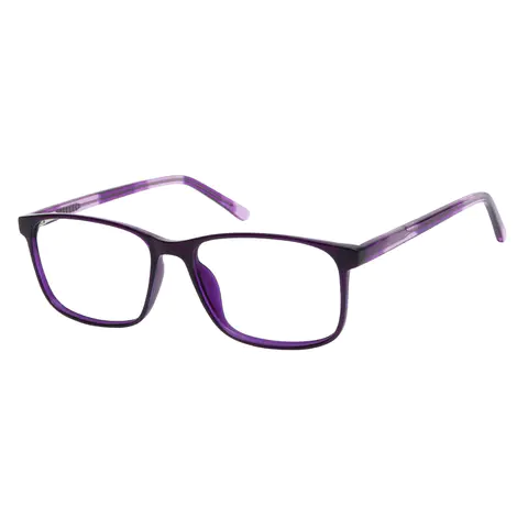 Rectangle Purple Eyeglasses