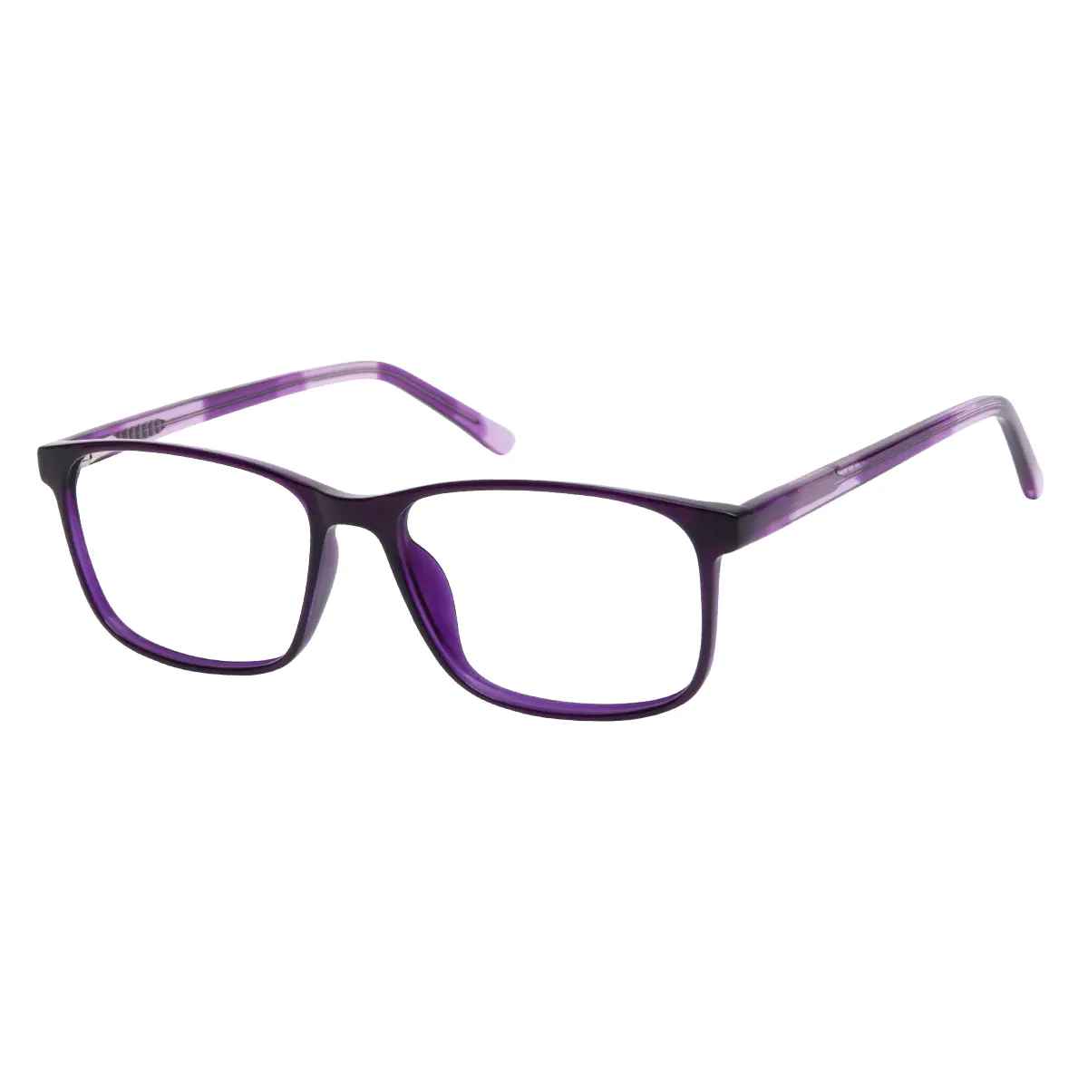 Rectangle Purple Eyeglasses
