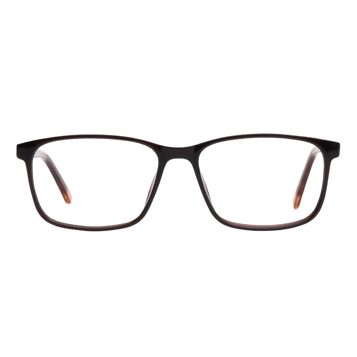 Rectangle Brown Eyeglasses